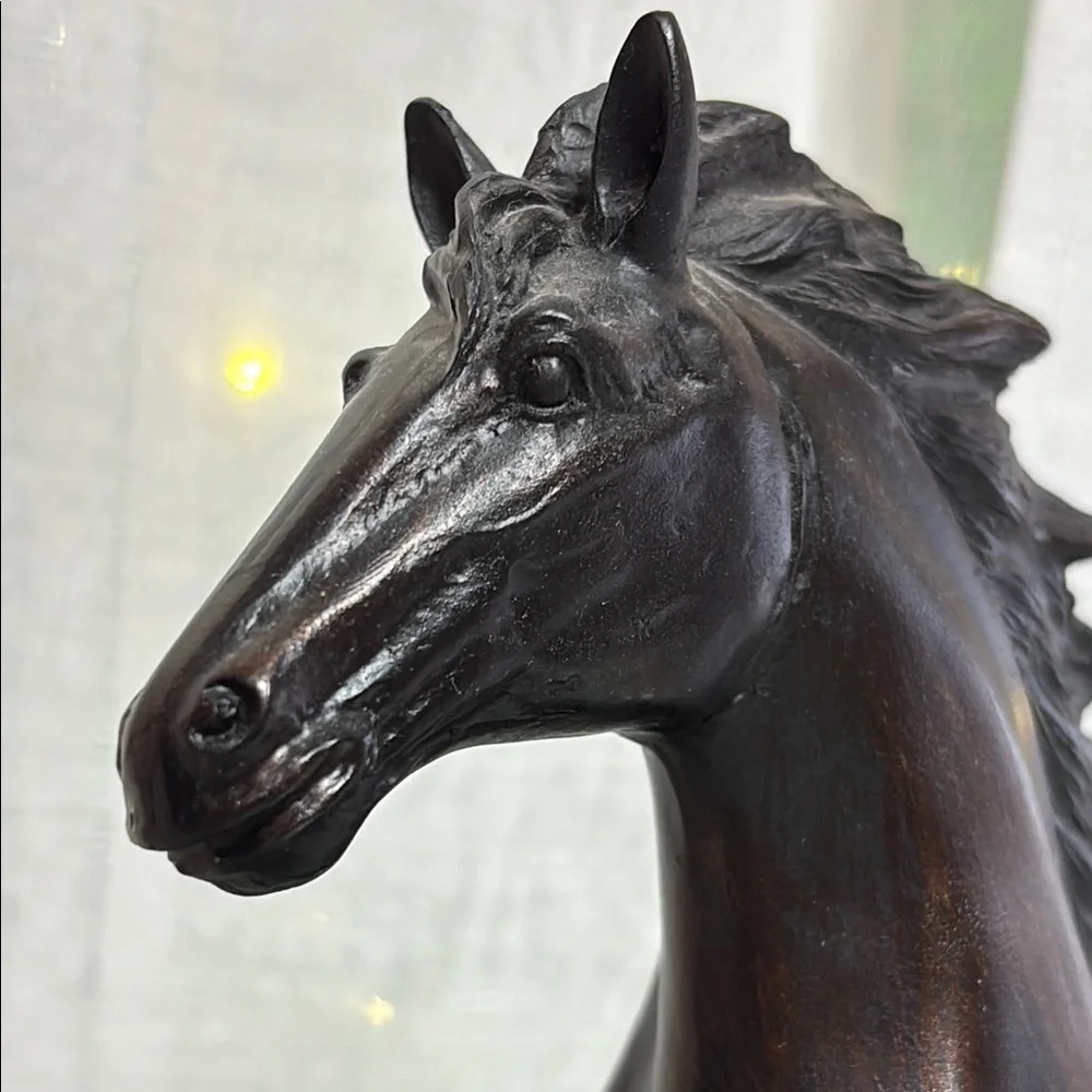 Elegant Black Horse Sculpture